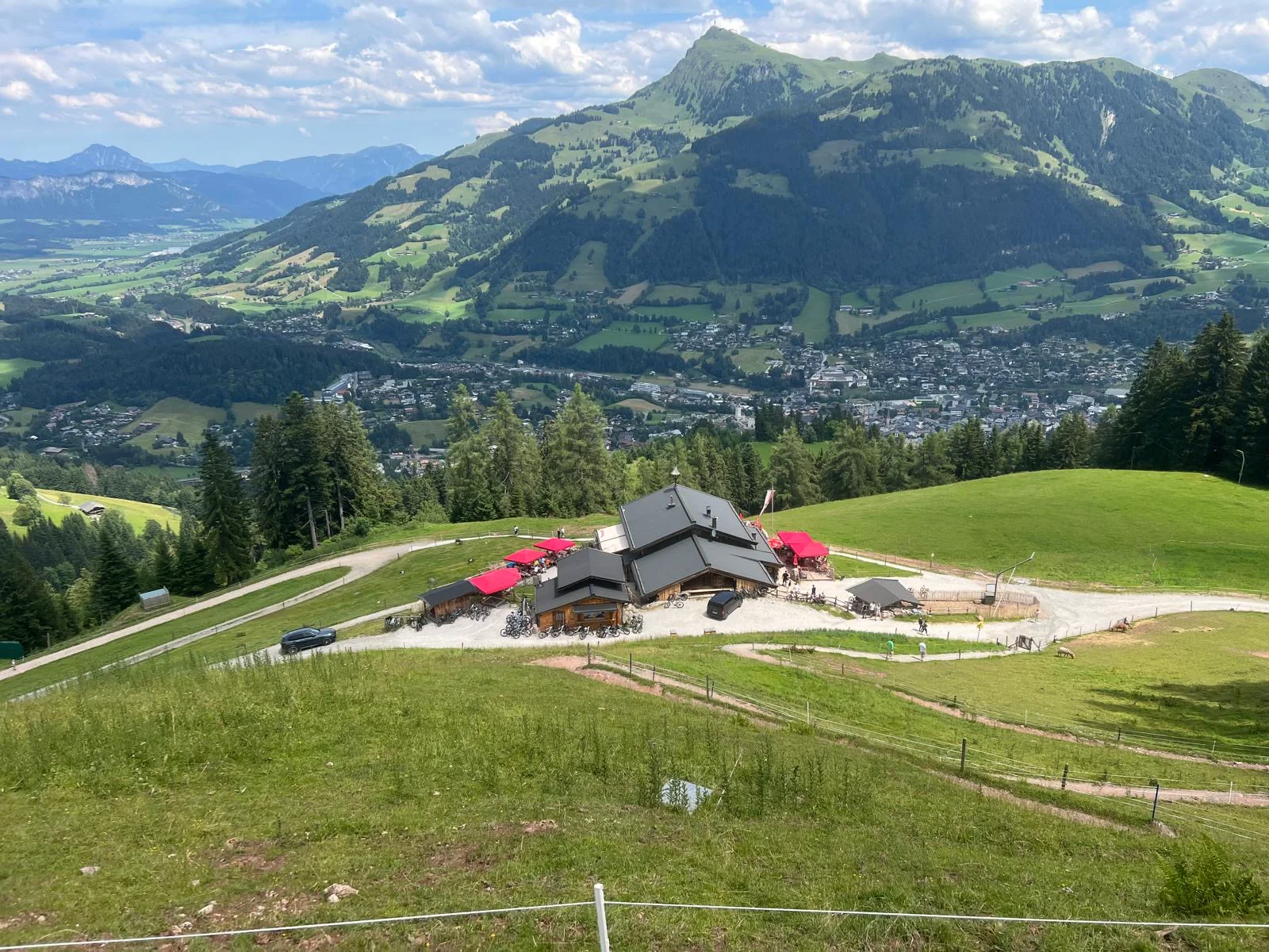 Ausblick über die Seidlalm und die Kitzbüheler Alpen
